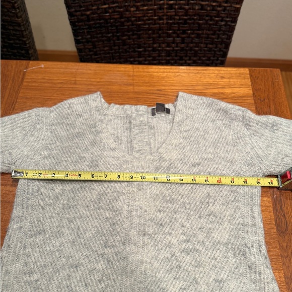 Women's Gray Sweater with Button Back Detail - Picture 11 of 14